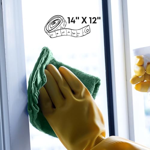 Cotton Shop Towels Cleaning Rags 108 Pack, 12x14 Inch 100% Cotton Bulk - Dye-Free Lint-Free Shop Rags Cleaning Cloths for Bar, Car, Garage, Automotive and Kitchen - Green - color: Green - 108 Pack
