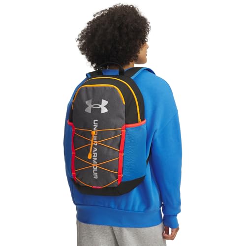 Under Armour Unisex Hustle Sport 6.0 Backpack, (003) Black/Black/Metallic Silver, One Size Fits Most - color: (003) Black / Black / Metallic Silver, size: One Size Fits Most