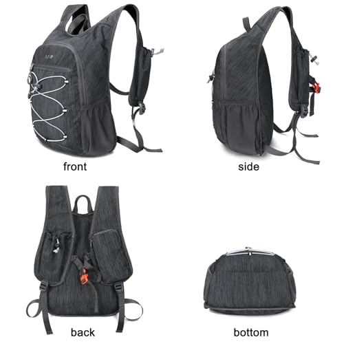 BOVIP 20L Hiking Backpack Lightweight Packable Hiking Daypack Small Travel Outdoor Foldable Shoulder Bag Black - color: Black 1