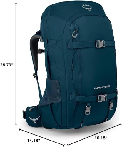 Osprey Fairview Trek 50L Women's Travel Backpack, Night Jungle Blue - style: 50l