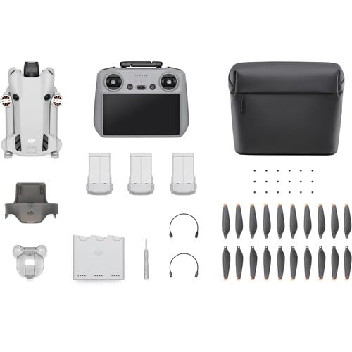 DJI Mini 4 Pro Drone Fly More Combo Plus with RC 2 Controller Bundle | 4K HDR Camera Omnidirectional Obstacle Sensing | 52-Min Flight Time (CP.MA.00000740.01) + BackPack + 64GB Card + More