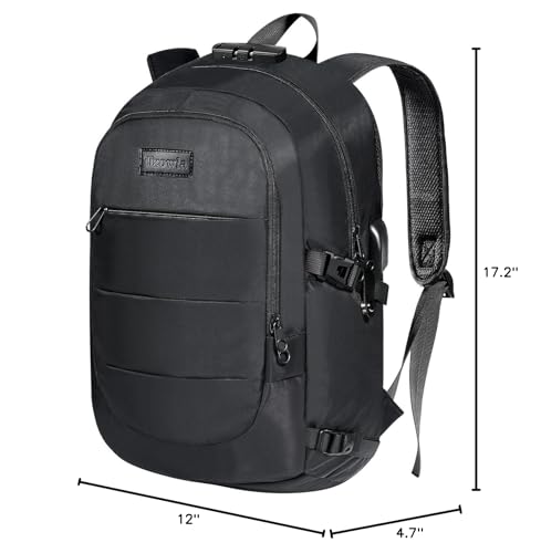 Tzowla 35 Liter Anti Theft Backpack with Giant Tumbler Holder Pocket and Lock,15.6 Inch Laptop Backpack - color: A-black, size: 35 l 15.6 inch