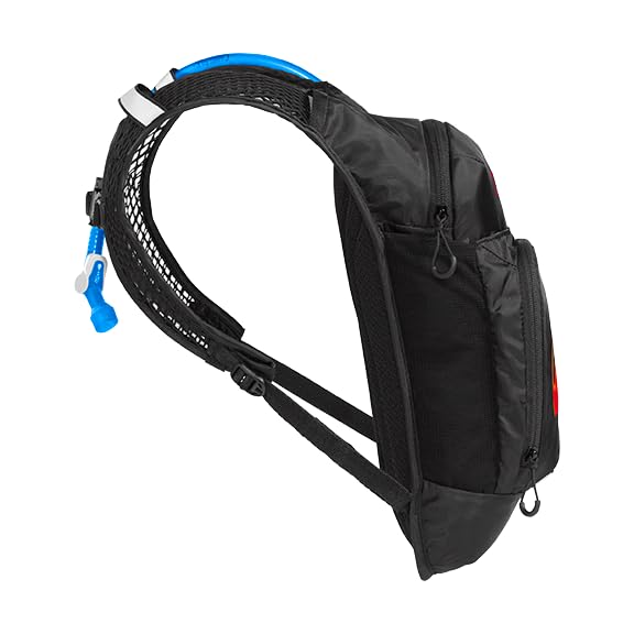 CamelBak Mini M.U.L.E. Kids Hydration Backpack, Lightweight Trail and Bike Pack with 50oz Reservoir - color: Black/Flames 2.0
