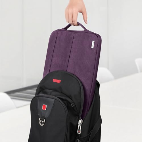 Voova Laptop Sleeve Carrying Case 13 13.6 Inch Compatible with MacBook Air 13 M1/M2/M3/M4, MacBook Pro 13/14, IPad Pro 13, Waterproof Slim Computer Cover Bag, Dark Purple - color: Dark Purple, size: 12.6-13.6 Inch