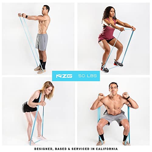NonZero Gravity 100% Latex-Free Organic Rubber Power Resistance Bands | Compact Durable Hypoallergenic Bands for Strength Training & Workouts | 11 Levels (10 to 140 Lbs) - color: SET4 Mixed 4-Band