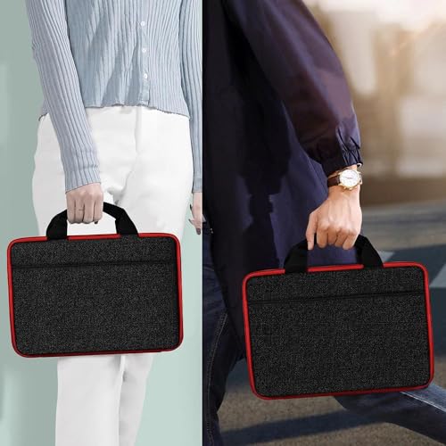 Hseok Laptop Case for MacBook Pro 14 inch TSA Sleeve Handbag,Black-red - color: Black-red