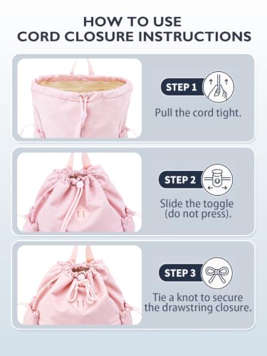 RHDZO Drawstring Gym Backpack with Shoe Compartment and Wet Pocket, Pink - color: Pink