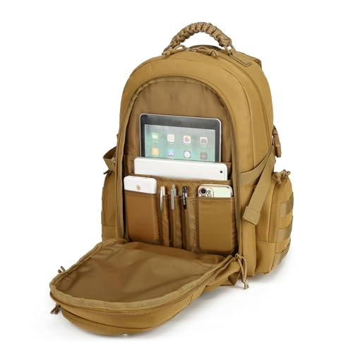 30L Military Tactical Backpack for Men 3 day Assault Pack Molle Backpack Tactical Hiking Rucksack - color: Khaki