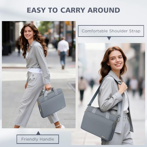 KIZUNA Laptop Sleeve Case 13 Inch Computer Shoulder Bag for 13.6" MacBook Air M2/MacBook Pro 14 M3 M2 M1 MAX/14 Lenovo ThinkPad X1 Carbon/IdeaPad Flex 5 Gen 8/IdeaPad Flex 5i/Yoga 9i Dell,Grey - color: Grey, size: 13-13.3 Inch / 13.6" New MacBook Air M2
