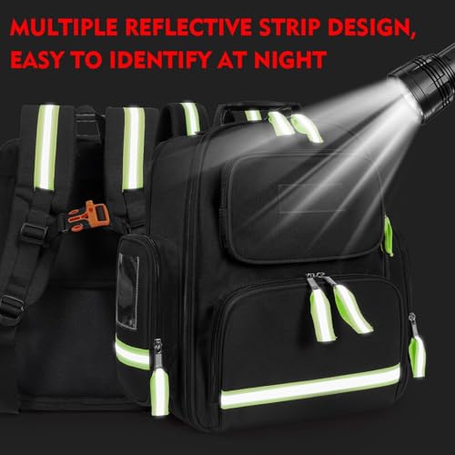 Gatycallaty First Aid Backpack Emergency Medical Backpacks Empty Waterproof Survival Bags Trauma Bag for Nurses Home Car (Black, Pack of 2) - color: Black, Pack of 2