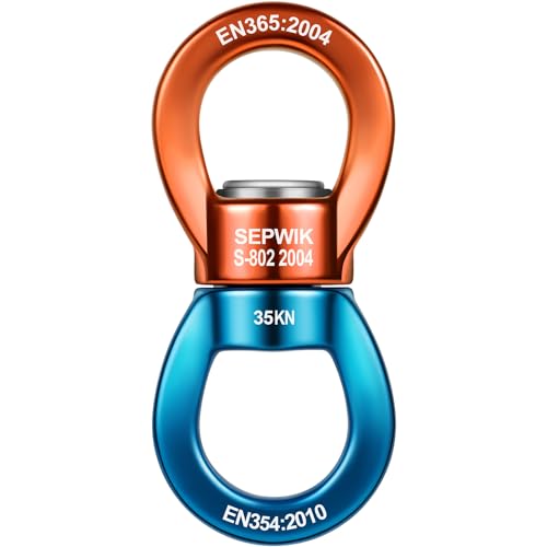 Swing Swivel, 35KN Swing Spinner, 360° Safety Rotational Device Hanging Accessory for Hanging Hammock, Web Tree Swing, Aerial Dance, Children's Swing - color: Orange Blue
