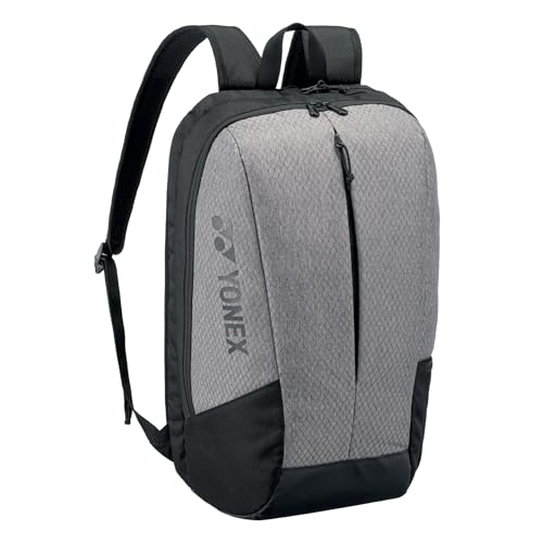 YONEX Team Backpack with YKK Zippers & Multiple Storage Compartments - Durable Lightweight Tennis Backpack, 28L Capacity, Gray/Black