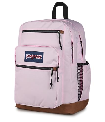 JanSport Cool Backpack with 15-inch Laptop Sleeve, Large Computer Bag Rucksack with 2 Compartments, Ergonomic Straps, Pink Ice - color: Pink Ice