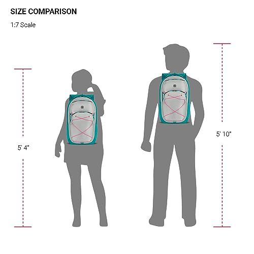 SwissGear 8175 Laptop Backpack, Teal/Light Grey Heather, 18 Inches - color: Teal/Light Grey Heather