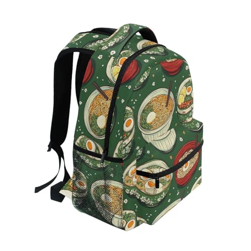 Laptop Backpack for Unisex Adult Fashion Laptop Bag with Chest Strap Gift Men & Women Instant Noodles Cute Style - color: Multicolor06