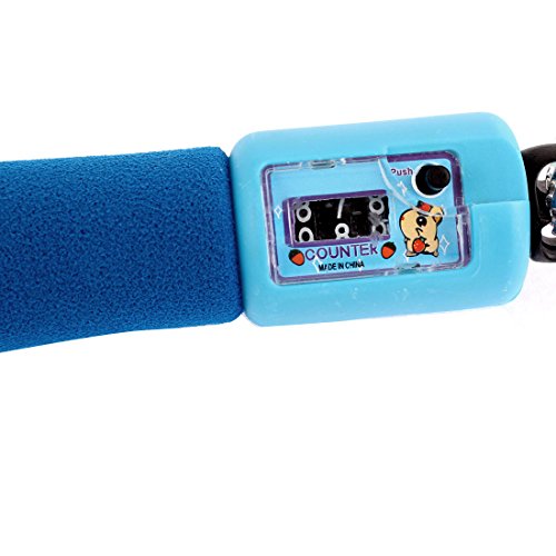 Ruilogod Sponge Handle Fitness Digital Counter Skipping Jumping Rope Blue (id: 92b d04 69e 689 c10