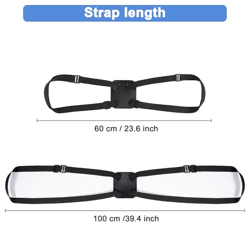 Chelmon Luggage Straps, Ajustable Elastic Bungee Belt for Suitcases, Add Extra Bag Easy and Securely for Travel (Black) - color: Black