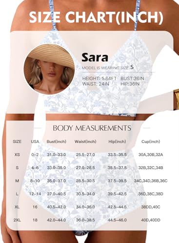 Herseas Women's O Ring Bikini Sets 2 Pieces Floral Print Swimsuits High Waisted Bathing Suits - color: Brown Leopard, size: X-Small