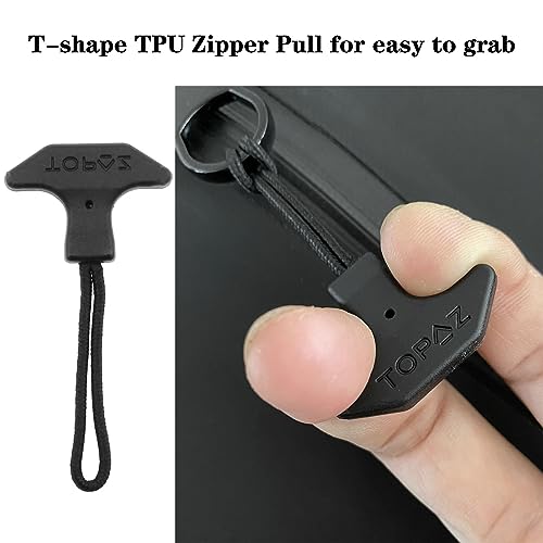 AYLIFU 6PCS Heavy Duty Black TPU Zipper Pull Rope for Backpacks, Luggage, Cooler Bag, Sports Gear