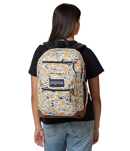 JanSport Cool Backpack with 15-inch Laptop Sleeve, Large Computer Bag Rucksack with 2 Compartments, Ergonomic Straps, Daisy Dreamscape - color: Daisy Dreamscape