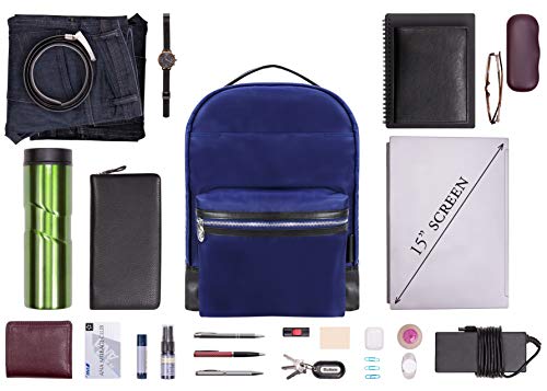 McKlein Parker, 15" Backpack Laptop Briefcase, Laptop & Tablet, Travel Business Backpack & Cross-Body, Dual Compartment Laptop/Computer & Tablet Backpack Bag Case - color: Navy