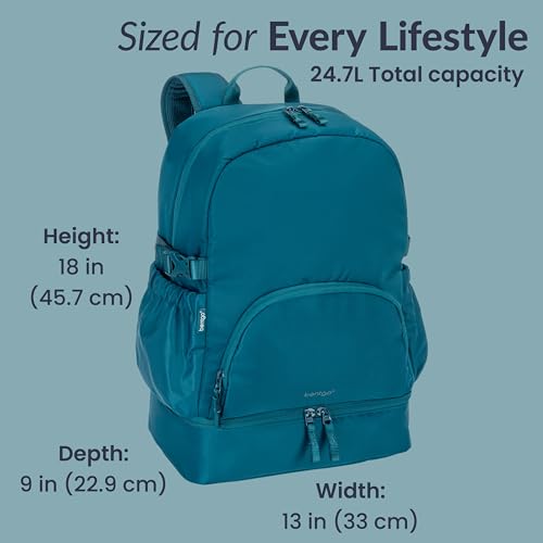Bentgo 2-in-1 Adult Backpack & Insulated Lunch Bag - color: Deep Teal