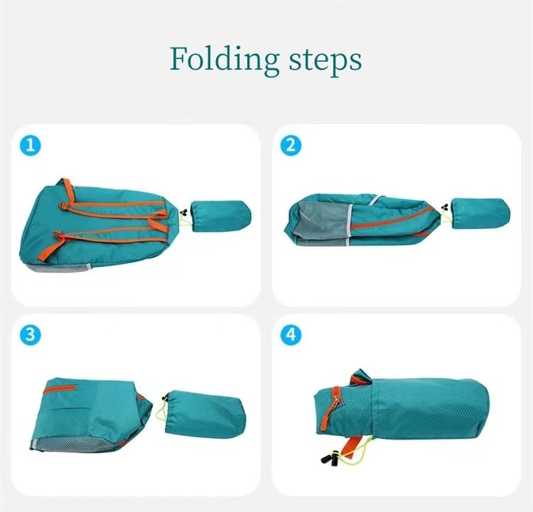 Travel lightweight foldable backpack hiking backpack splash proof compact travel backpack day pack (orange) - color: Orange