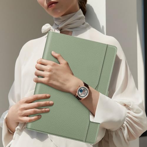 Fintie Sleeve Case for 15 Inch Microsoft Surface Laptop 6/5/4/3 (Model: 1872/1873/1953/1979), Premium PU Leather Protective Folio Book Cover with Large Pocket, Sage - color: Sage