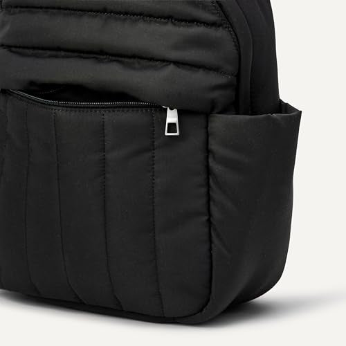Amazon Essentials Women's Small Quilted Backpack, Navy, Lightweight Travel Bag - color: Black