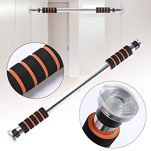 Metal Pull up Bar Door Hanging Wall Mount Heavy Duty Telescopic Doorway Chin up Bar Adjustable Length for Household Gym Fitness Equipment