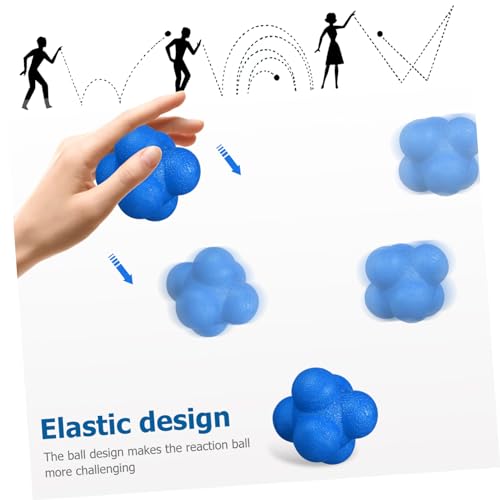 balacoo 6pcs Colorful Reaction Balls Hexagonal Motor Response Training Balls Reflex Training Toys Fitness Equipment Goalkeeper