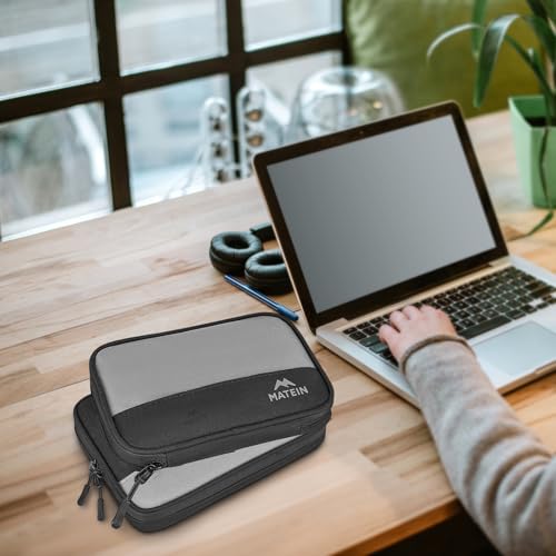 MATEIN Travel Electronics Organizer Case 2 Pack, Lightweight Cable Bag