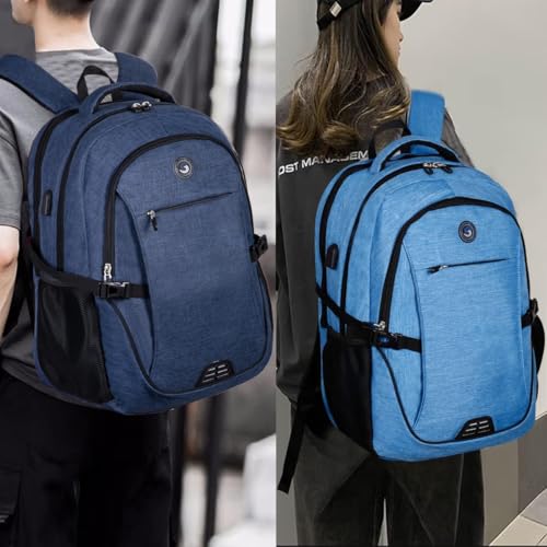 SHRRADOO Anti Theft Laptop Backpack Travel Backpacks with Combination Lock for Women Men College Backpack Computer Bag Fits 17 Inch Laptop,Royal Blue - color: Royal Blue