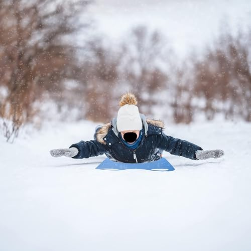 Superio Snow Slider Mat, Flexible Snow Sled Flying Carpet, Roll up Sleds for Kids 36" / Adults 54" Lightweight Plastic Snowboard Sled, 1 Pack - color: Blue, size: 54"