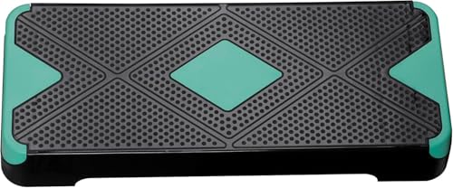 ZENY 26.5 inch Aerobic Step Platform with 4 Step Risers, Height Adjustable Exercise Stepper for Home Gym Workouts, 400 lbs Capacity - color: Green
