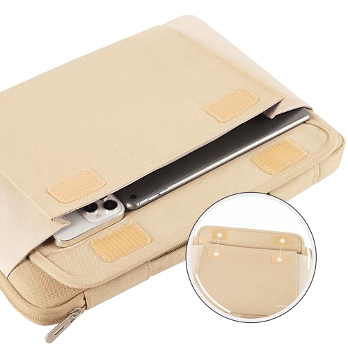 DOMISO 17-17.3 Inch Laptop Sleeve Case,Water-resistant Laptop Protective Case for Dell, HP, Lenovo, Asus, Acer, Alienware,Beige - color: Beige, size: 17 - 17.3 Inch
