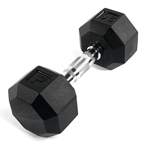 Power Systems Rubber Octagonal Dumbbell - size: 20-Pounds