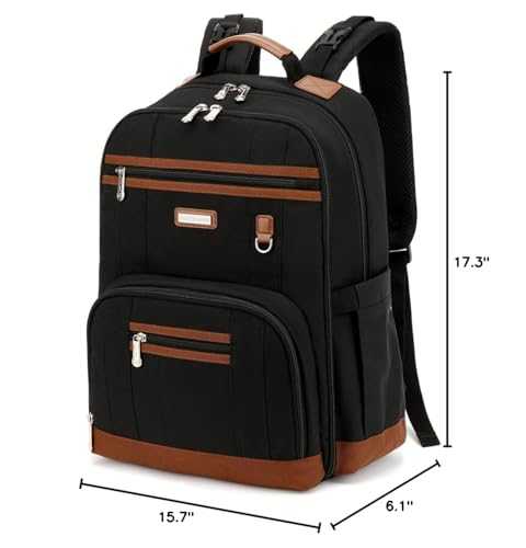 Diaper Bag Backpack, Large Baby Nappy Bags with Portable Changing Pad for Boys and GirlsMultifunction Travel Baby Bag for Moms Dads, Shower Gifts Waterproof and Stylish,Black - color: Black