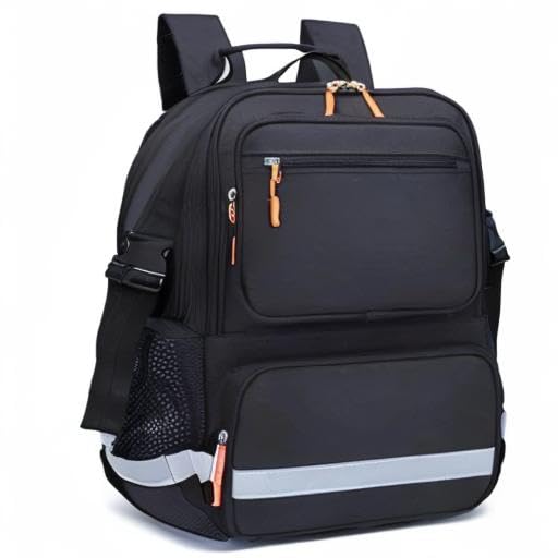 First Responder Bag Trauma Backpack Empty,Medical Emergency Kits Storage Jump Bag Pack for EMT, EMS, Police, Firefighters, Safety Officers - color: Black