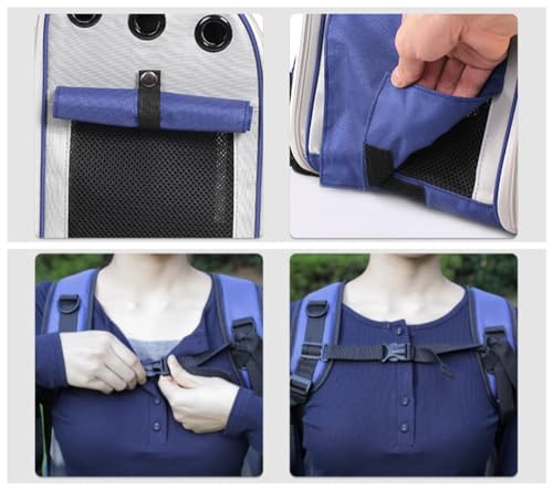 Cat Carrier Backpack Small Pet Carrying Bag with Breathable Mesh Collapsible Waterproof Cat Case for Hiking Camping Travel