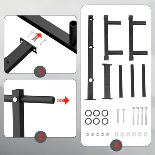 Weight Plate Rack for Home Gym, 6 Post Olympic Plate Holder with Wide Base | Stable design, Barbell Storage & Bumper Plate Tree, Heavy Duty Space Saving Gym Equipment