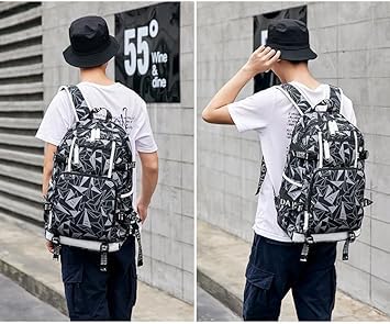 Txiujou Basketball Player 23 Student School Bag, Laptop Backpack, Ultra-Light Travel Bag, For Men And Women (Planet1) - color: Planet1