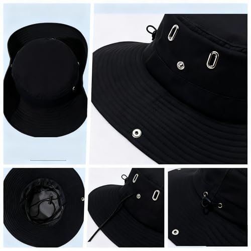 levayhill 16L Small Lightweight Foldable Backpack Sun Hats Travel, Black | Compact Packable Daypack with Bucket Hat For Men Women, Collapsible Bag Quick-dry Outdoor Hiking Beach Summer Fisherman Hat - color: Black
