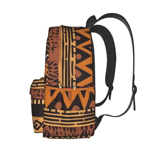 African Mud Cloth Tribal Travel Backpack for Men Women 15.6 inch Laptop Backpack Casual Daypack for Weekender - color: African Mud Cloth Tribal