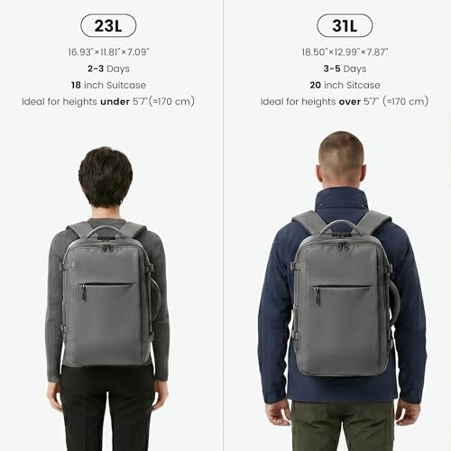 TANTOMI Travel Backpack for Women, Carry On Backpack with Wet-Dry Separation Compartment, TSA-Compliant Laptop Backpack, Personal Item Travel Bag with Anti-Theft Lock for Weekender (Dark Grey) - color: 2-dark Grey