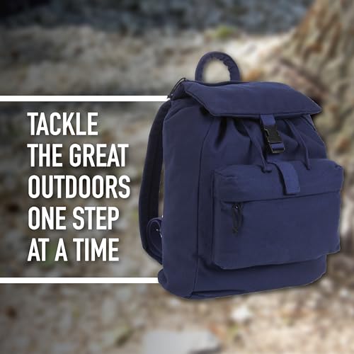 Rothco Canvas Daypack – Heavy-Duty Cotton Canvas Backpack for Hiking, Camping, Traveling, and Daily Use – 34L Capacity - color: Earth Brown
