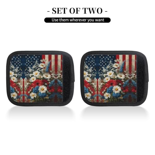 Patriotic Flowers Handle Wrap 2 Packs - color: Patriotic Flowers