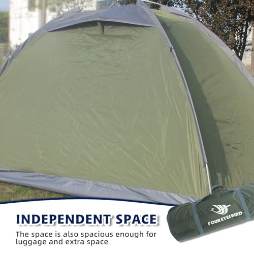 7.2 × 4 × 4 Feet Single Backpack Tent, Waterproof Camping and Hiking Tent can be Used by One Person, Light and Durable - color: Army Green