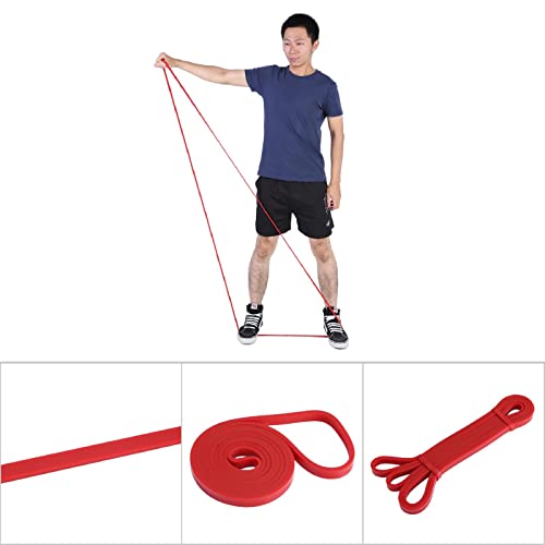 Yoga Stretch Band, 4 Colors Latex Pull Up Fitness Stretch Bands, Elastic Strap Yoga Exercise Loop(2080 * 0.45 * 13mm-Red)