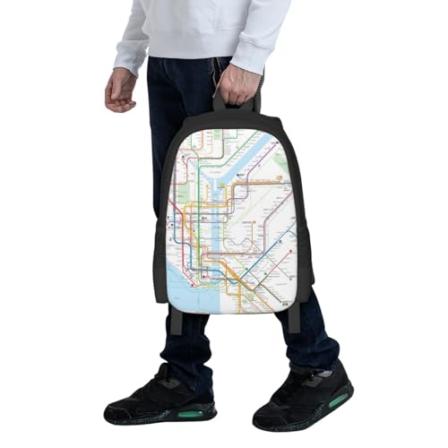 New York City Subway Map Packable Backpack 20l Lightweight, Foldable Travel Daypack - Hiking & Shopping Backpack For Men Women
